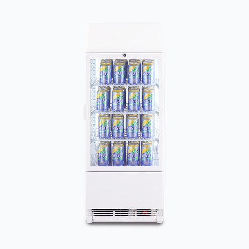 Bromic Flat Glass 78L LED with Lightbox Countertop Beverage Chiller - CT0080G4LW