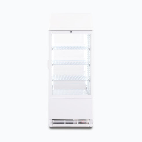 Bromic Flat Glass 78L LED with Lightbox Countertop Beverage Chiller - CT0080G4LW