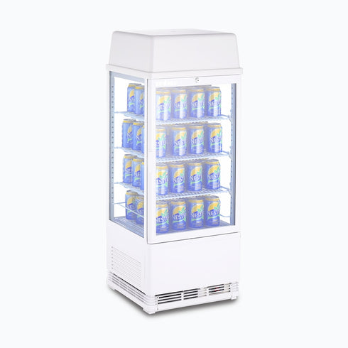 Bromic Flat Glass 78L LED with Lightbox Countertop Beverage Chiller - CT0080G4LW