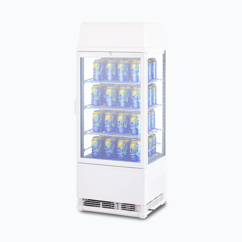 Bromic Flat Glass 78L LED with Lightbox Countertop Beverage Chiller - CT0080G4LW