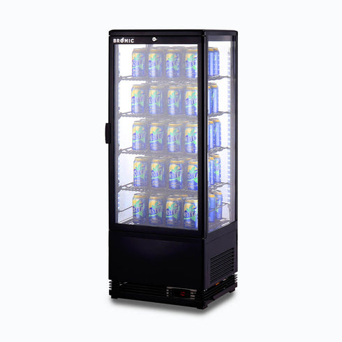 Bromic Flat Glass 98L LED Countertop Beverage Chiller - CT0100G4B