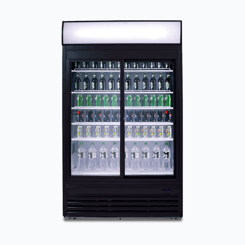 Bromic Upright Display Fridge with Lightbox Sliding Glass Door 945L - GM0980LS-NR