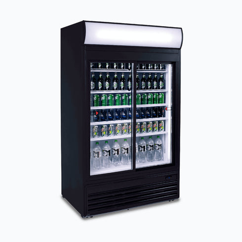 Bromic Upright Display Fridge with Lightbox Sliding Glass Door 945L - GM0980LS-NR