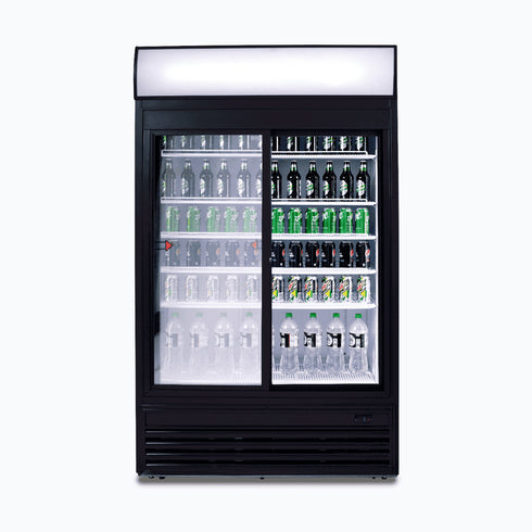 Bromic Upright Display Fridge with Lightbox Sliding Glass Door 945L - GM0980LS-NR