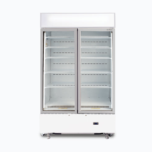 Bromic Cassette Flat Glass Door LED Display Chiller White - GM1000LWCAS