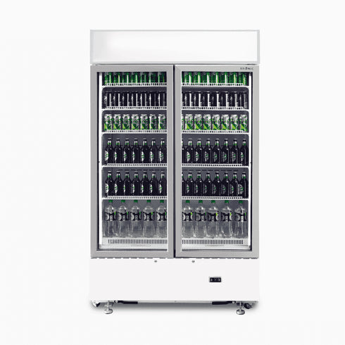 Bromic Cassette Flat Glass Door LED Display Chiller White - GM1000LWCAS
