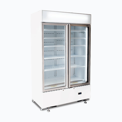 Bromic Cassette Flat Glass Door LED Display Chiller White - GM1000LWCAS