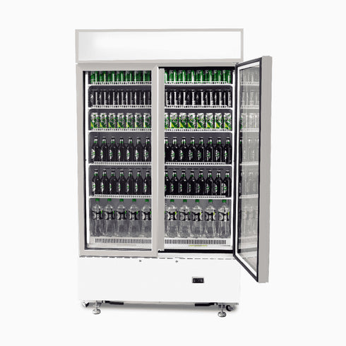 Bromic Cassette Flat Glass Door LED Display Chiller White - GM1000LWCAS