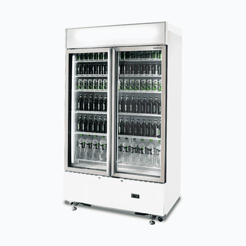 Bromic Cassette Flat Glass Door LED Display Chiller White - GM1000LWCAS
