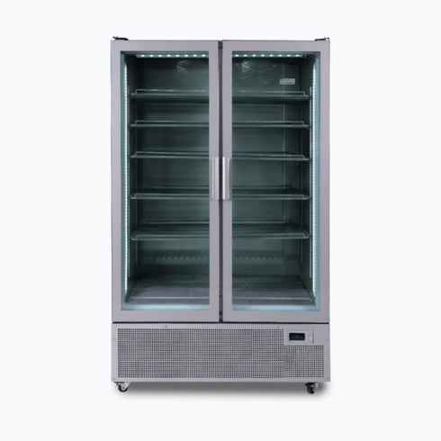 Bromic Upright Display Fridge 1126L - 2 Door - Flat Glass - GM1100S-NR