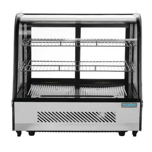 Polar G-Series Energy Efficient Countertop Food Display Fridge Black 120Ltr GP292-A