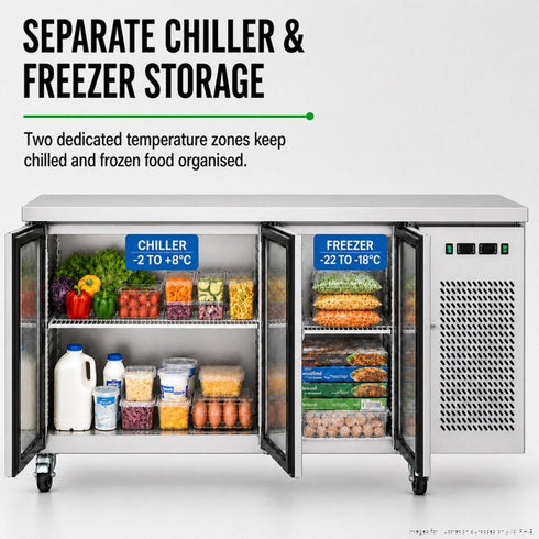 Thermaster Dual-Temperature GN Counter Refrigerator – GN3100DT