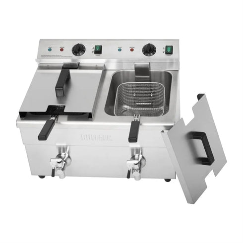Apuro Twin Tank Induction Fryer - 2x7.5ltr-2x3kW - CT012-A