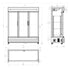 AG 1500L Triple Door Upright Display Fridge - Glass Door - CU1500TNG