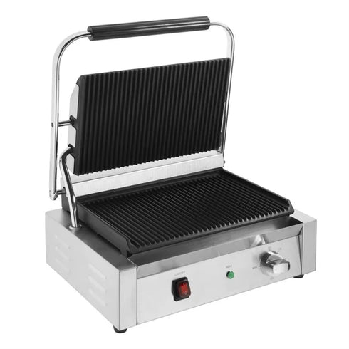Apuro Bistro Large Ribbed Contact Grill - CU602-A