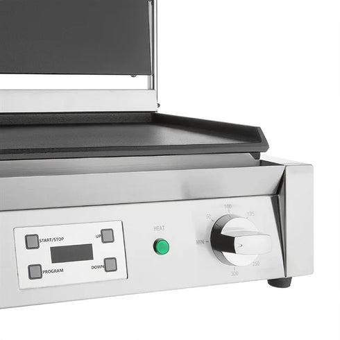 Apuro Double Contact Grill Flat Plates with Timer - CU610-A