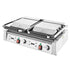 Apuro Double Contact Grill Ribbed Plates with Timer - CU611-A