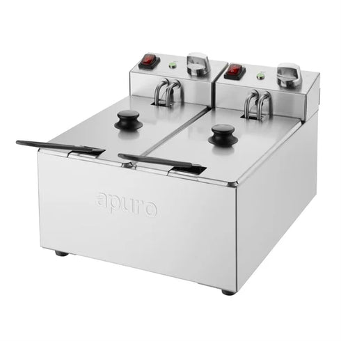 Apuro Twin Tank Fryer - 2x3Ltr - 2x2kW - CU615-A