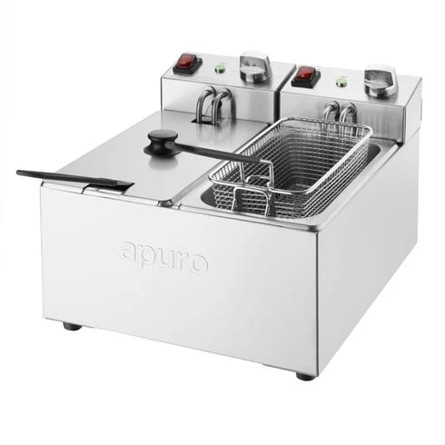 Apuro Twin Tank Fryer - 2x3Ltr - 2x2kW - CU615-A