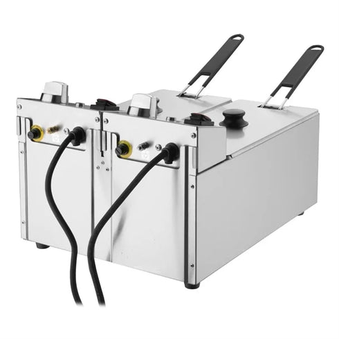 Apuro Twin Tank Fryer - 2x3Ltr - 2x2kW - CU615-A