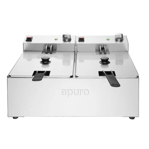 Apuro Twin Tank Fryer - 2x5Ltr - 2x2.8kW - CU619-A