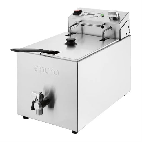 Apuro Single Tank Electric Fryer with Timer - 8Ltr - 2.9kWCU620-A