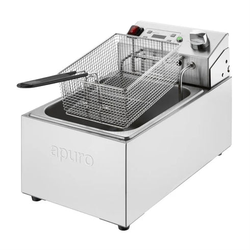 Apuro Single Electric Fryer with Timer 5Ltr - CU622-A