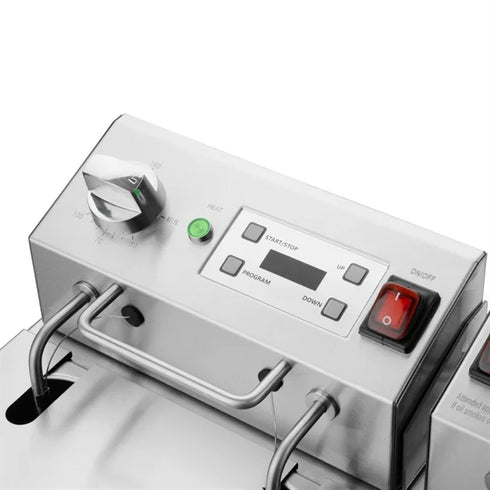 Apuro Double Electric Fryer with Timer 2x5Ltr - CU624-A
