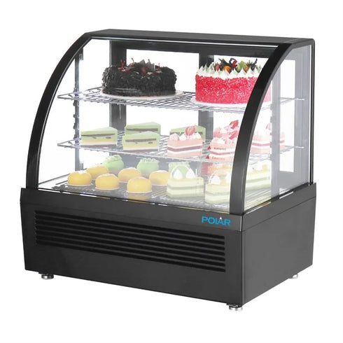 Polar C-Series Countertop Display Fridge Black - 100Ltr - CU636-A