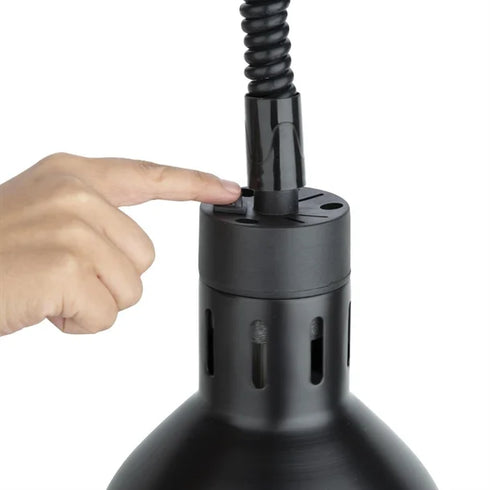 Apuro Retractable Heat Lamp Matte Black Finish - DR759-A