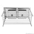 FED Double Centre Sink Bench with Pot Undershelf - DSB7-1500C/A