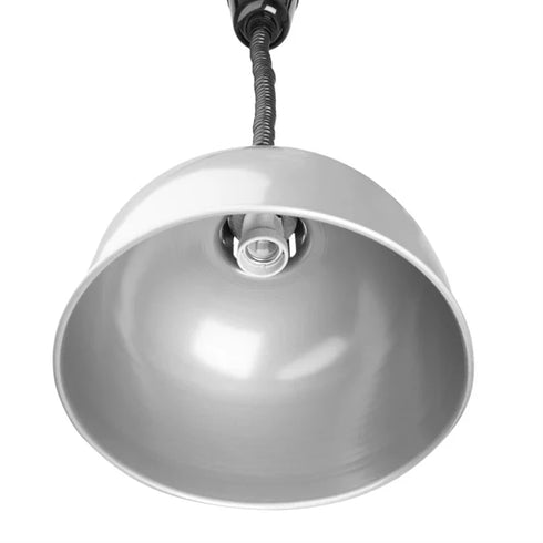 Apuro Retractable Dome Heat Lamp Silver 2.5kW - DY461-A