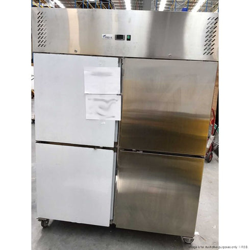 Ex-Showroom: FED-X S/S Four Door Upright Fridge - XURC1410S2V-NSW1282
