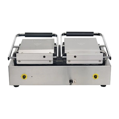 Apuro Double Half Ribbed Contact Grill - FC386-A