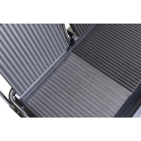 Apuro Double Half Ribbed Contact Grill - FC386-A