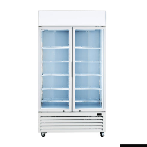 Thermaster Colourbond Upright Drink Fridge Large Two Glass Door LG-1000P