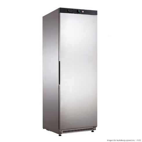 FED-X 350L S/S Single Solid Door Fridge - XR400SS