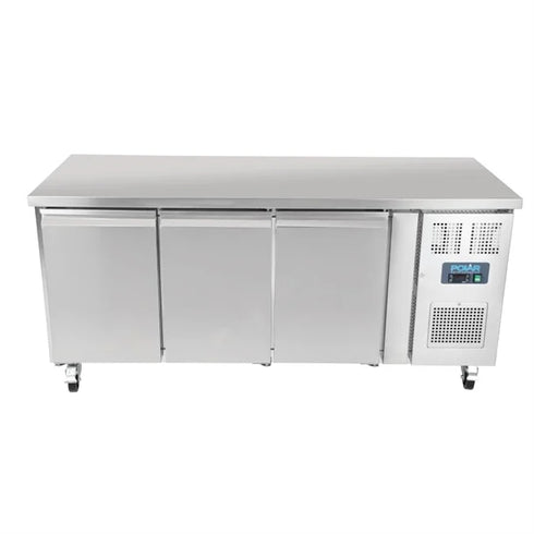Polar U-Series Triple Door Counter Fridge 417Ltr - UA048-A