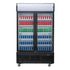 Polar G-Series Upright Hinged Door Display Cooler With Light Box 950Ltr Black GM813-A