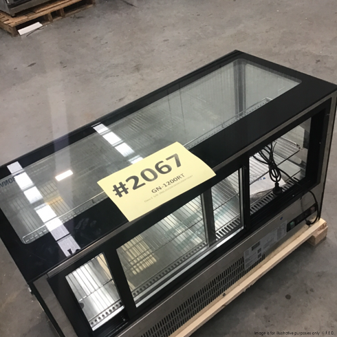 2NDs: Counter top square 2 Shelves Glass cold food display - GN-1200RT-NSW2067