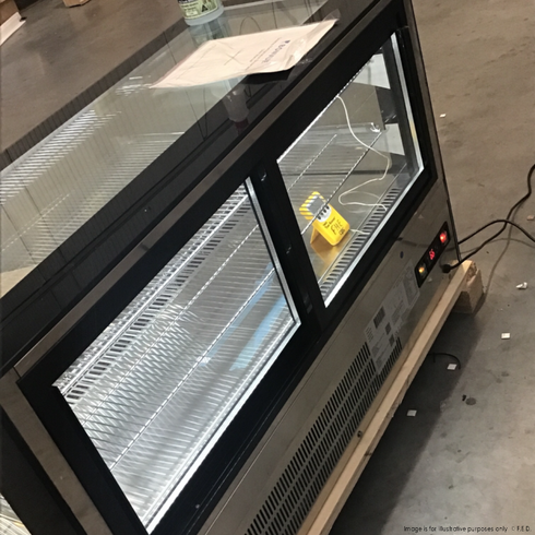 2NDs: Counter top square 2 Shelves Glass cold food display - GN-1200RT-NSW2067