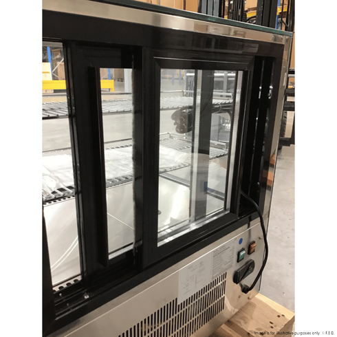 Ex-Showroom: Bonvue counter top square glass cold food display - GN-660RT-SA6-Jan