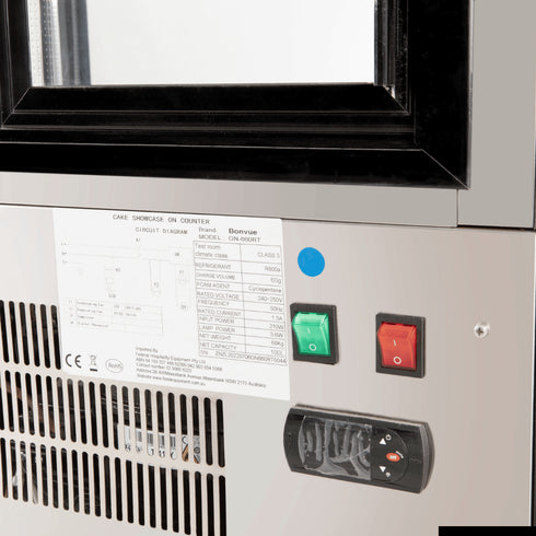 Bonvue Countertop Square Glass Cold Food Display - GN-660RT