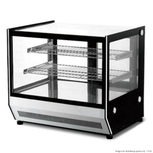 Ex-Showroom: Bonvue Counter Top Square Glass Hot Food Display - GN-900HRT-NSW2142