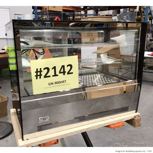Ex-Showroom: Bonvue Counter Top Square Glass Hot Food Display - GN-900HRT-NSW2142