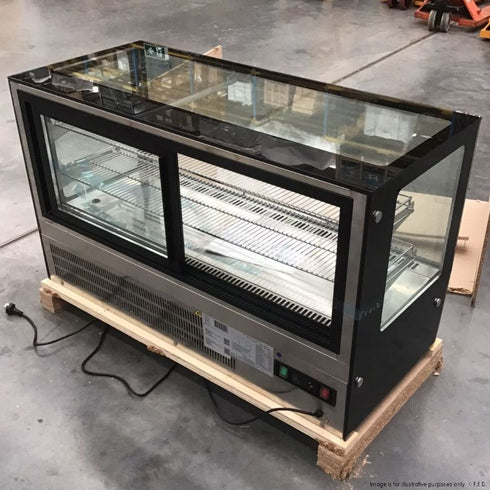 2NDs: Counter top square 2 Shelves Glass cold food display - GN-1200RT-NSW2101