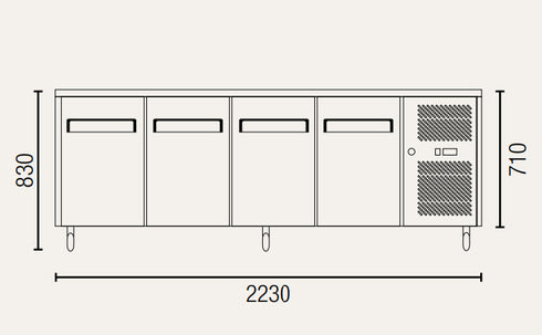 Exquisite Snack Size Under Bench Chiller Solid Doors - SSC550H