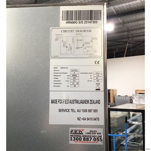 Ex-Showroom: Display Fridge with Glass Door HR600G S/S-QLD31