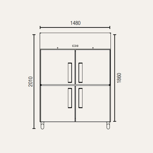Exquisite Double Door Stainless Steel Freezer 1497 litres - GSF1412H