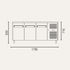 Exquisite Three Door Underbench Fridge - USC400H